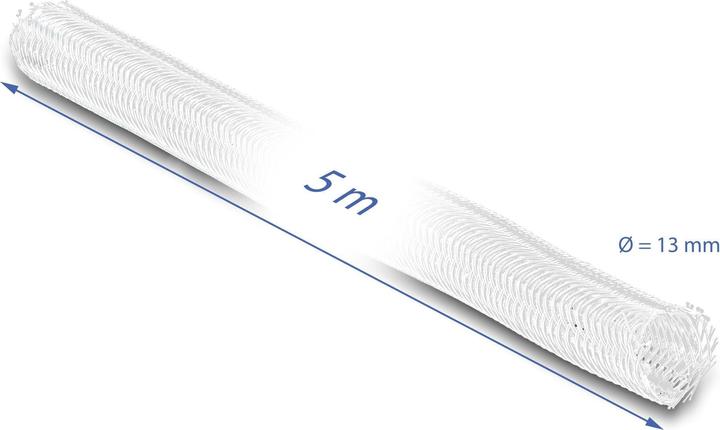 Image du produit Delock Gaine tressée autobloquante 5 m x 13 mm blanc (Gaines pour câbles, 500 cm)