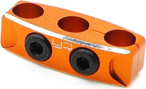 Image du produit Yeah Racing Aluminum Case 12-14 Gauge Wire Guard Clamp Orange