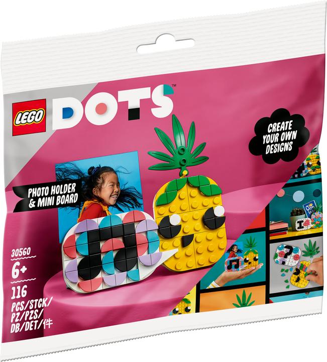Productafbeelding LEGO 30560 Ananas Fotohouder & Mini Krijtbord (30560, LEGO stippen)
