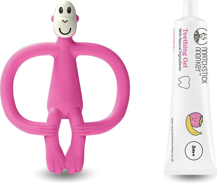 Produktbild Matchstick Monkey Zahnungs-Set - Beissring + Bio Zahnungsgel Erdbeere-Banane