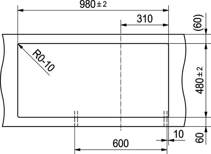 Productafbeelding Franke Vonk SKX 651 (Aanrecht, 100 cm, 50 cm)