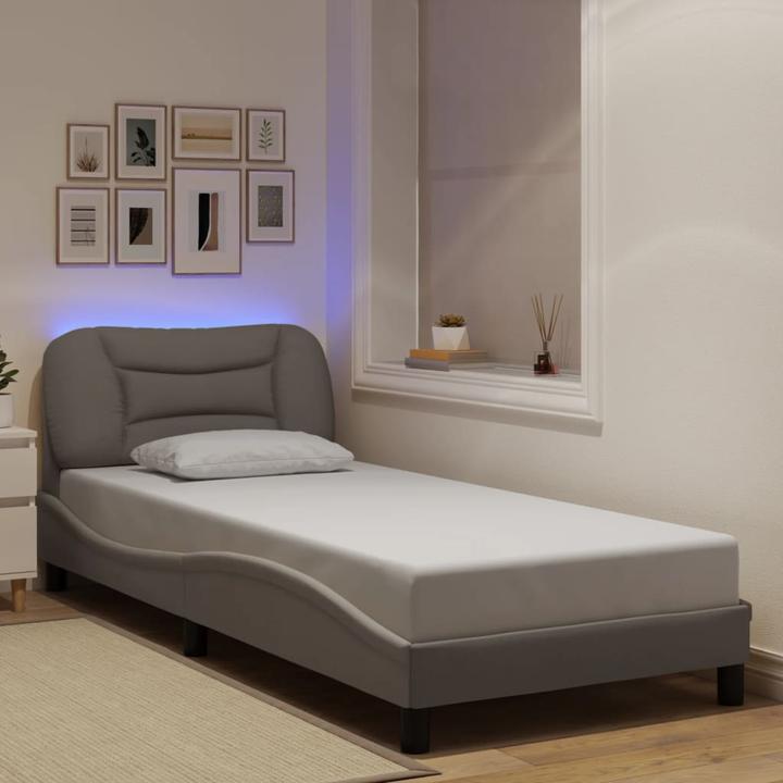 Actual product image VidaXL Bed frame with LED fabric (90 x 190 cm)