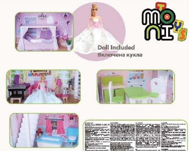 Actual product image Moni Wooden doll's house 4107 Aria 14 pieces