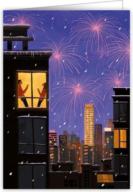 Produktbild Cart Grusskarte Happy New Year - Feuerwerk
