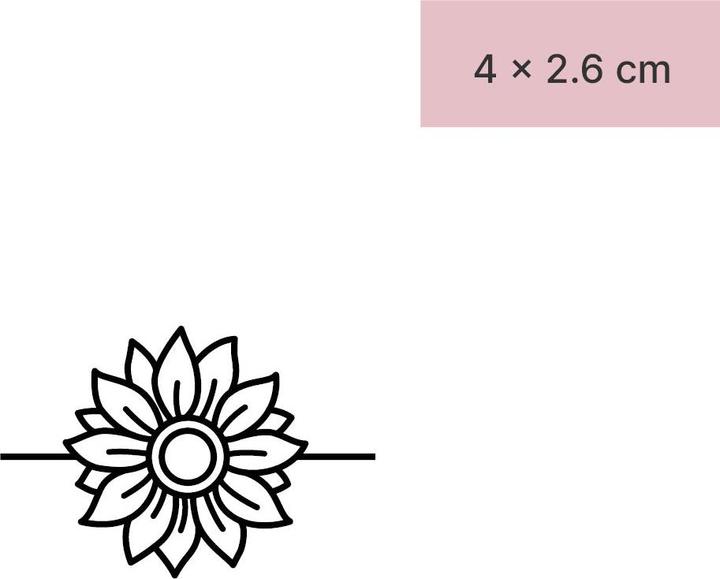 Produktbild minink Temporäres Tattoo – Sonnenblume mit Strich