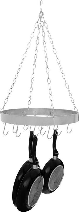 Produktbild Fifty five south Deckenhängeregal Round Silver aus Edelstahl Ø 48/ H 70 cm
