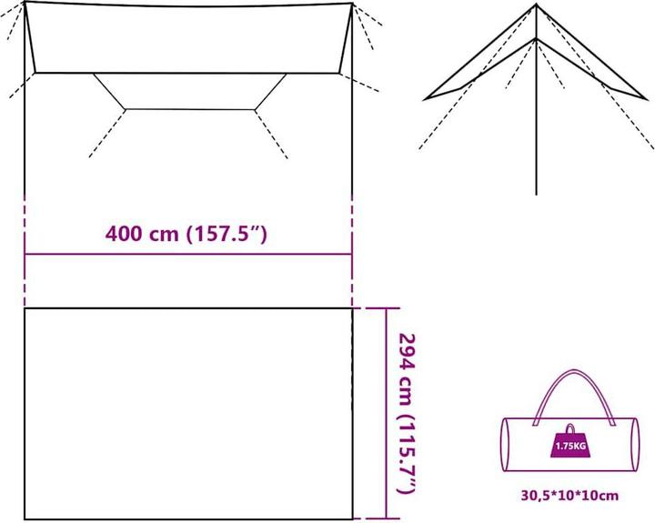 Image du produit VidaXL Tarp étanche (Bâche, 1.75 kg)
