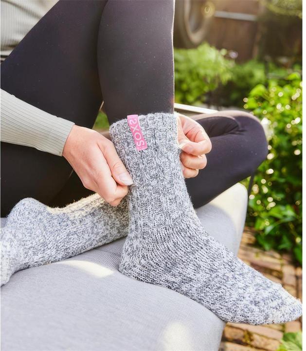 Produktbild Soxs Graue Wolle Damensocken Bubblegum, Wadensocke (Einzelpack, 40 - 41, 37 - 39)