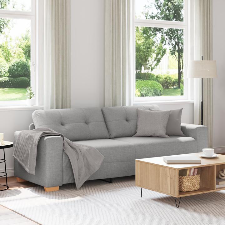Produktbild VidaXL Sofa 3-Sitzer Wolkengrau 180 cm Stoff (3-Sitzer)