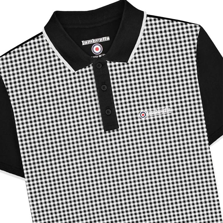 Immagine prodotto Lambretta Maglietta Polo Grande e Alto Percalle, a Quadretti Stampa su intera superficie Uomo (4XL)