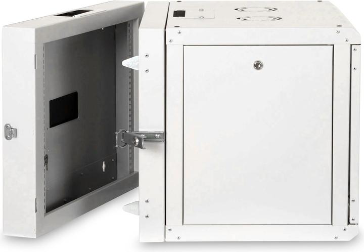 Actual product image Digitus Wall Mounting Cabinet Unique Series - double sectioned, pivoted (9 RU, 19 inch rack)