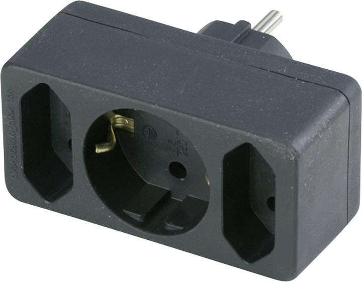 Produktbild REV Übergangsstecker 2-fach + 1 Schutzkontakt (3 x)