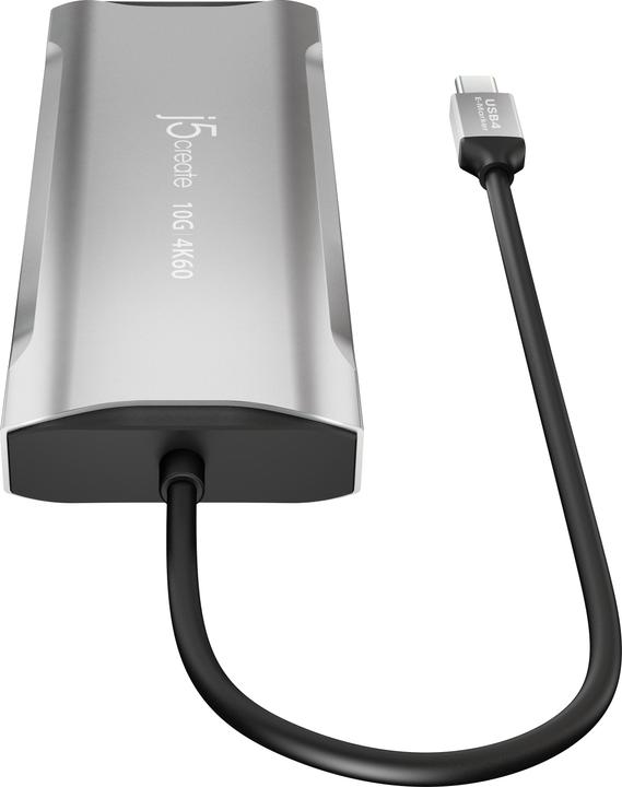 Actual product image j5Create JCD397 4K60 Elite USB-C® Multi-Monitor Mini Dock, Space Grey (USB-C, 3 Ports)