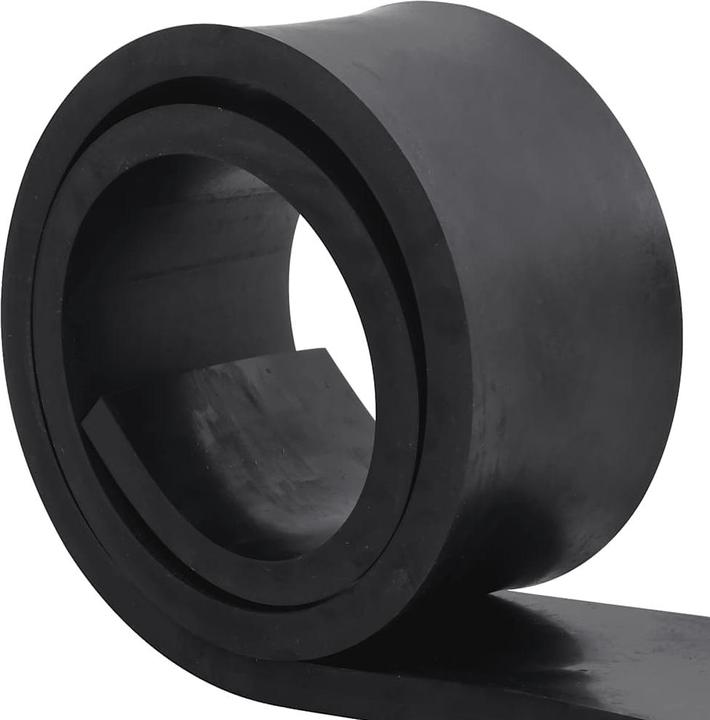 Produktbild VidaXL Schürfleiste Gummi Schwarz 200x15x2 cm Schürfleiste Gummilippe