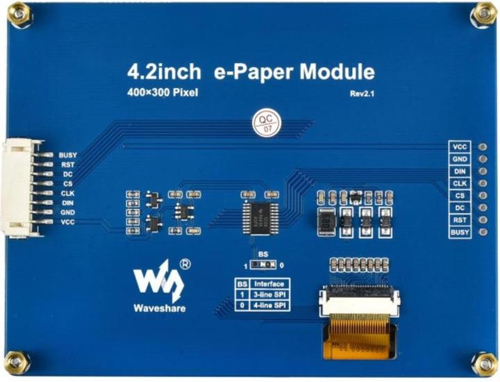 Image du produit WaveShare DEBO EPA 4.2 - Cartes de développement - Display ePaper 4.2"" noir/blanc