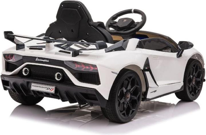 Actual product image Es-toys Children's vehicle white - Electric car "Lamborghini Aventador SVJ" - Licensed - 12V7AH, 2 motors- 2 (12 V)