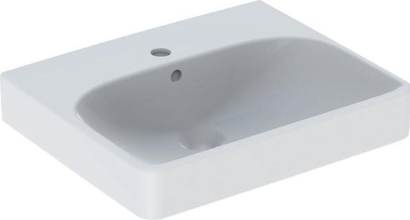 Produktbild Geberit Handwaschbecken Smyle Square asymetrisch 50 cm wei 500256011 (410 mm, 500 mm)