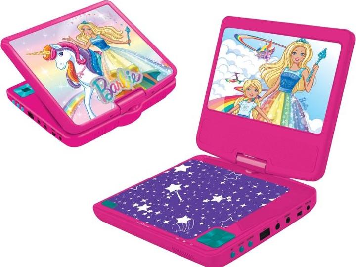 Produktbild Lexibook Barbie Portable DVD Player 7 rotative screen with USB port and earphones (DVDP6BB) (Tragbarer DVD-Player)