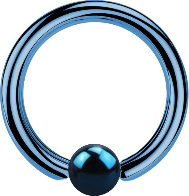 Immagine prodotto Star Piercing Anello con chiusura a sfera blu scuro con strato di titanio (Acciaio chirurgico 316L, senza ottone)