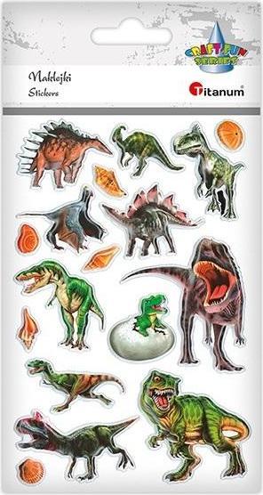 Actual product image Titanum Weiche, konvexe Aufkleber, Dinosaurier, Mix aus 17 Stück