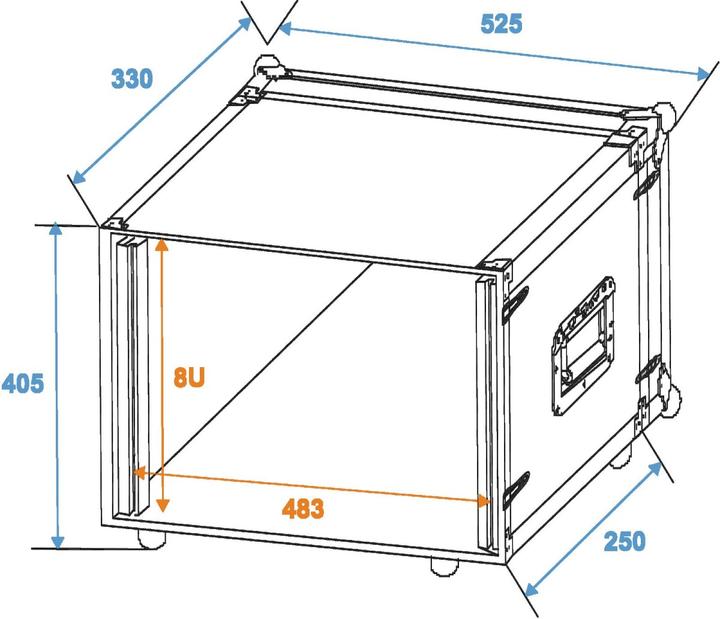 Produktbild Omnitronic Effektrack CO DD 8HE tief (19" Case)