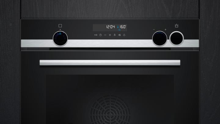 Actual product image Siemens iQ500, built-in oven with steam support, 60 x 60 cm, stainless steel, HR578GFS7F