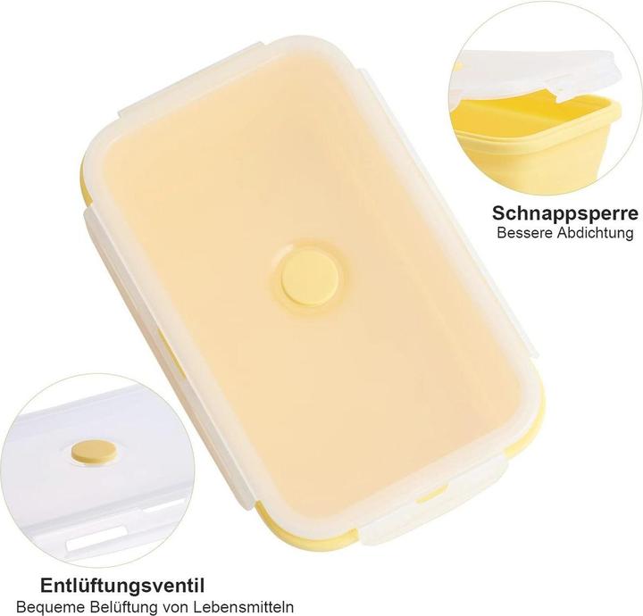 Produktbild König Design Gefrier Dosen Lebensmittel Vorrats Behälter Frischhaltedosen Deckel Faltbar (1.20 l)
