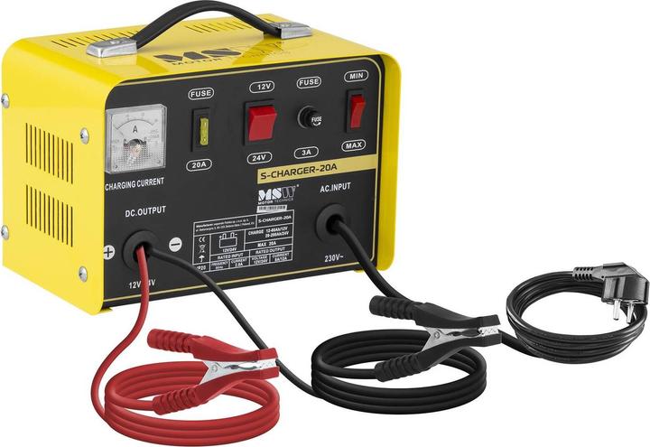 Produktbild MSW Autobatterie Ladegerät Kfz Pkw Ladegerät Batterie 12 24 V 8 12 A Auto (12V, 24V, 12 A)