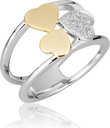 Breuning RING - BRILL. 0,104 Ct. H/si (61, 585/14 K Gold)