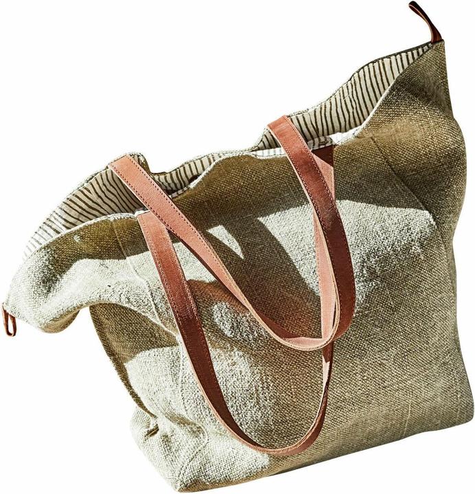 Loberon Tasche Soleil grün/braun