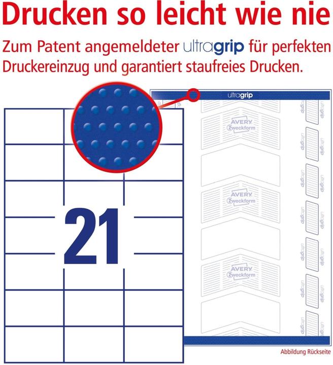 Actual product image Avery Universal labels