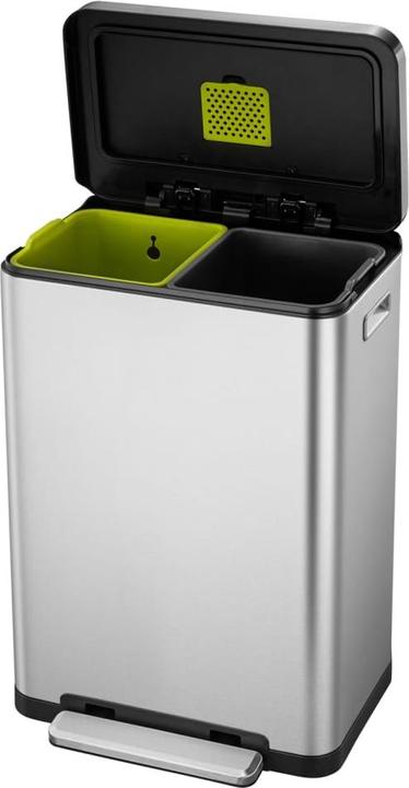 Immagine prodotto EKO Sistema di raccolta differenziata X-Cube a pedale in acciaio inox 2 x 20 L in acciaio inox (40 l)