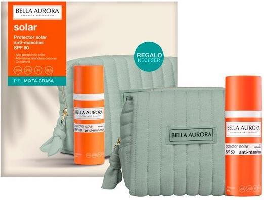Actual product image Bella Aurora BELLA AUR. SOLAR ANTIMANCHAS FP50+ P.MIXTA-GRASA 50 ML + NECESER (50 ml)