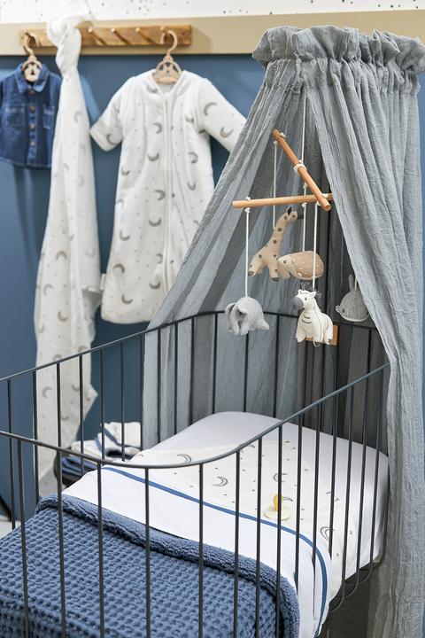 Actual product image Meyco Baby Bies Bed Sheet Small - indigo (75 x 100 cm)