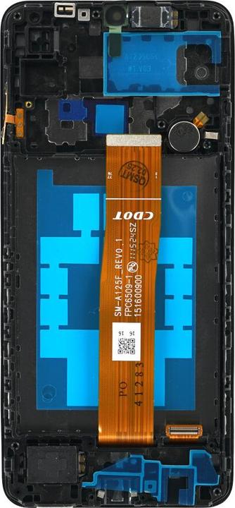 Actual product image OEM Display + Rahmen + Kleinteile (Kleber, Flex, Lautsprecher, Vibrator) SM-A125F Galaxy A12 (EU) sc (Display, Galaxy A12)