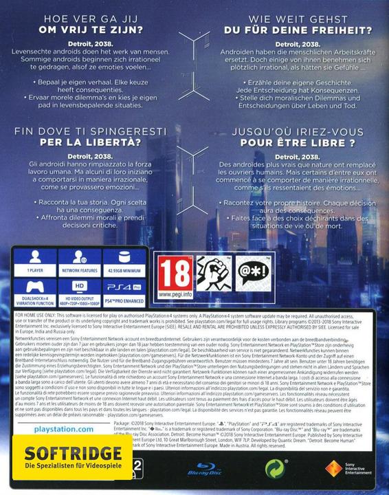 Actual product image Sony Detroit: Become Human (PS4, Multilingual)