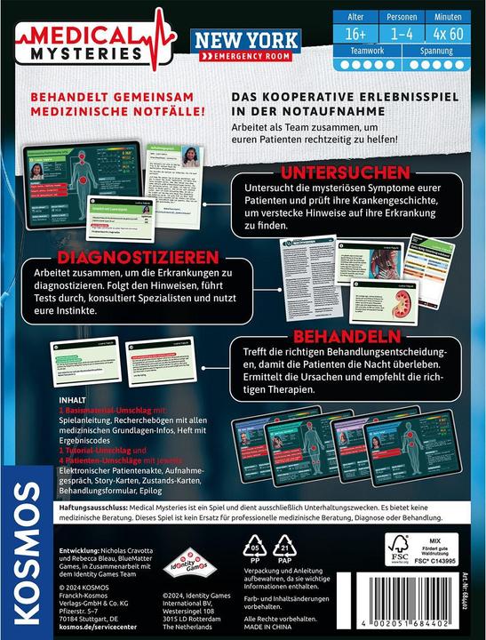 Actual product image Kosmos Medical Mysteries - New York Emergency Room (German)