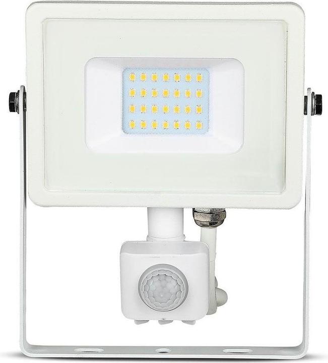 Produktbild V-TAC VT20SB 20W LED Sensor Fluter SAMSUNG Chip Abschaltfunktion Weiss Gehäuse 6400K (1600 lm, IP65)