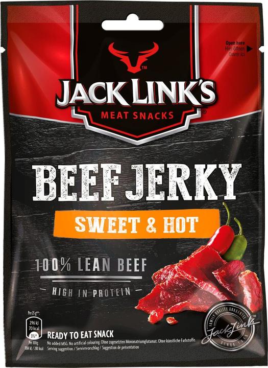 Image du produit Jack Link's Collation à base de viande Boeuf séché sucré et chaud (25 g)