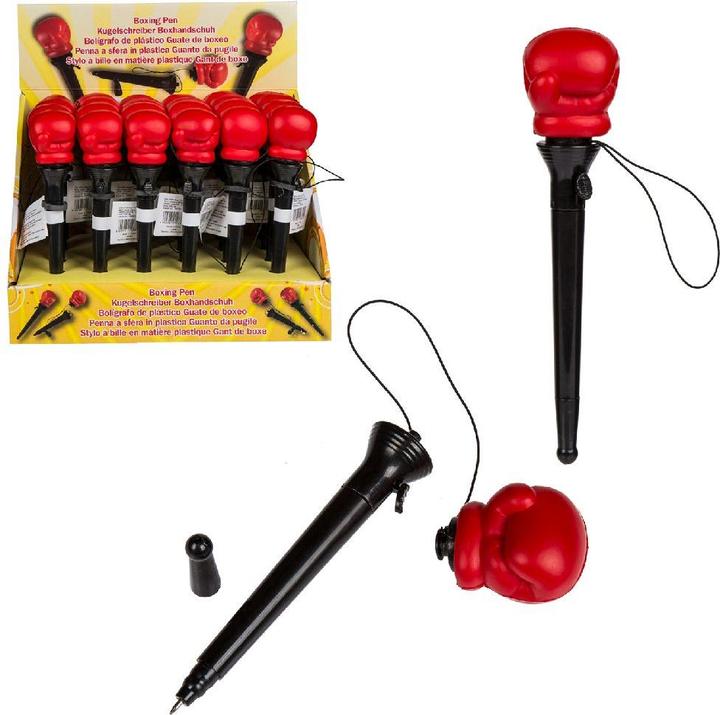 Actual product image NoName Ball Pen Boxing Glove 17cm Disp. (Black, Red, 1 x)