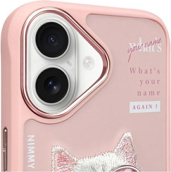 Produktbild Nimmy case iPhone 16 6.1" pink Cool&Cute 2.0 Cat (Apple iPhone 16)