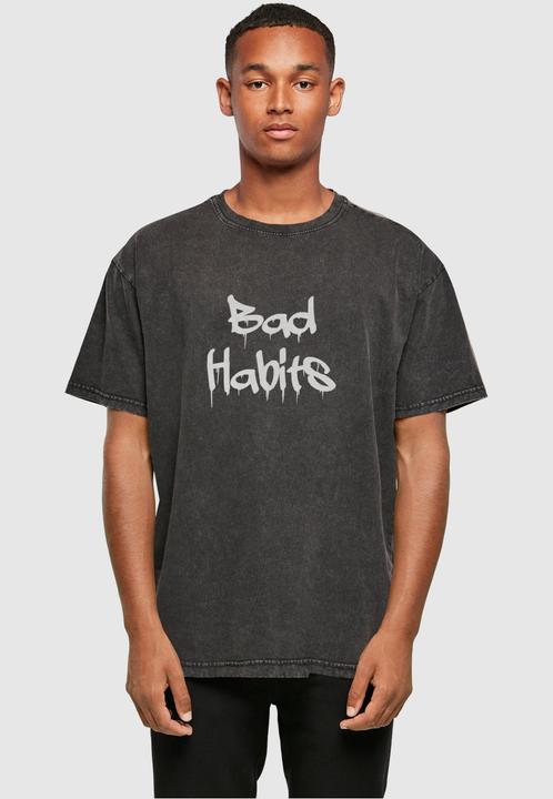 Image du produit Merchcode Bad Habits Acid Washed Heavy Oversized Tee - 112633 (3XL)