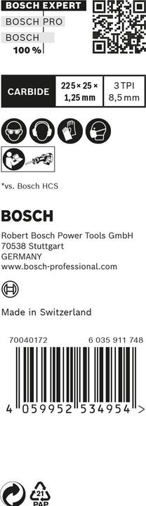 Immagine prodotto Bosch Professional Zubehör Lama per sega alternativa EXPERT 'Tough Wood' S 1142 KHM, 10 pezzi