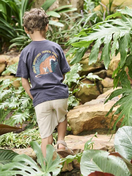 Immagine prodotto Vertbaudet Jungen T-Shirt mit Tiger vorn und hinten, Recycling-Baumwolle (110)