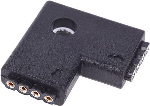 Actual product image Alphacool Aurora LED RGB Connector 90?? - Black