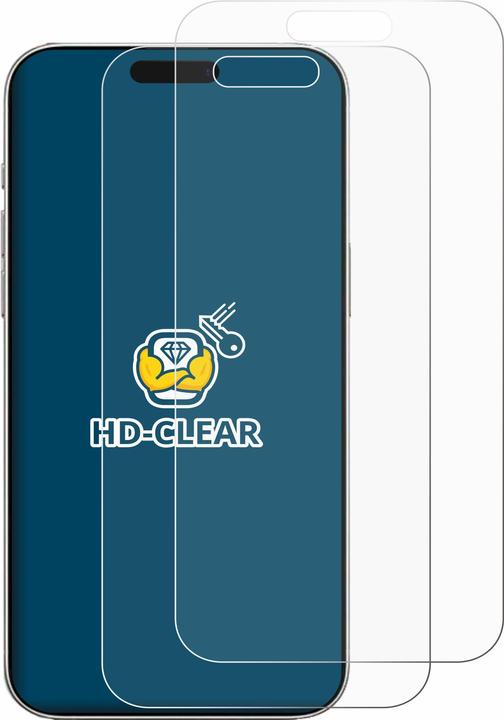 Actual product image BROTECT Screen Protector Clear (2 Piece, Apple iPhone 16)