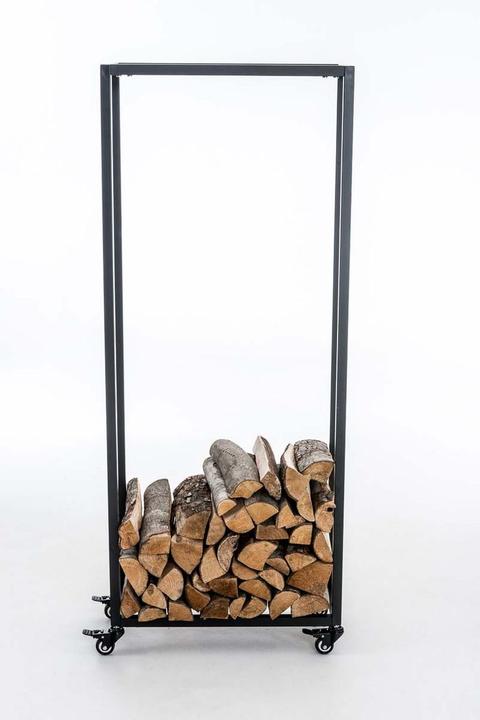 Produktbild Swisshandel24 Kaminholzständer Hetta 25x60x100 cm, schwarz (25 x 60 x 100 cm)