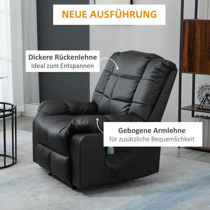 Produktbild Homcom Massagesessel mit Liegefunktion und Fernbedienung