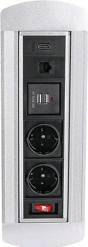 Actual product image Bachmann gg107109 Built-in table socket strip ALUMS1 (2 x)