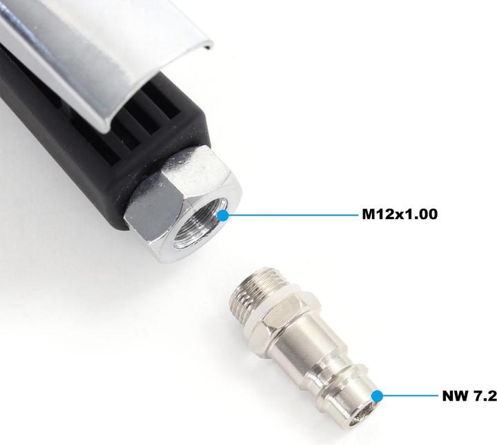 Produktbild Wiltec Digitale Reifenfüllpistole 0-10bar Reifenfüllgerät Druckluft Messgerät